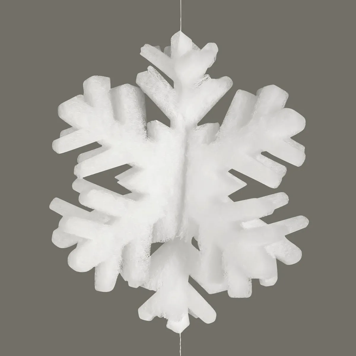 Decoración De Invierno>DecoWoerner Guirnalda De Copos De Nieve 3D Blanca, 180 Cm blanco