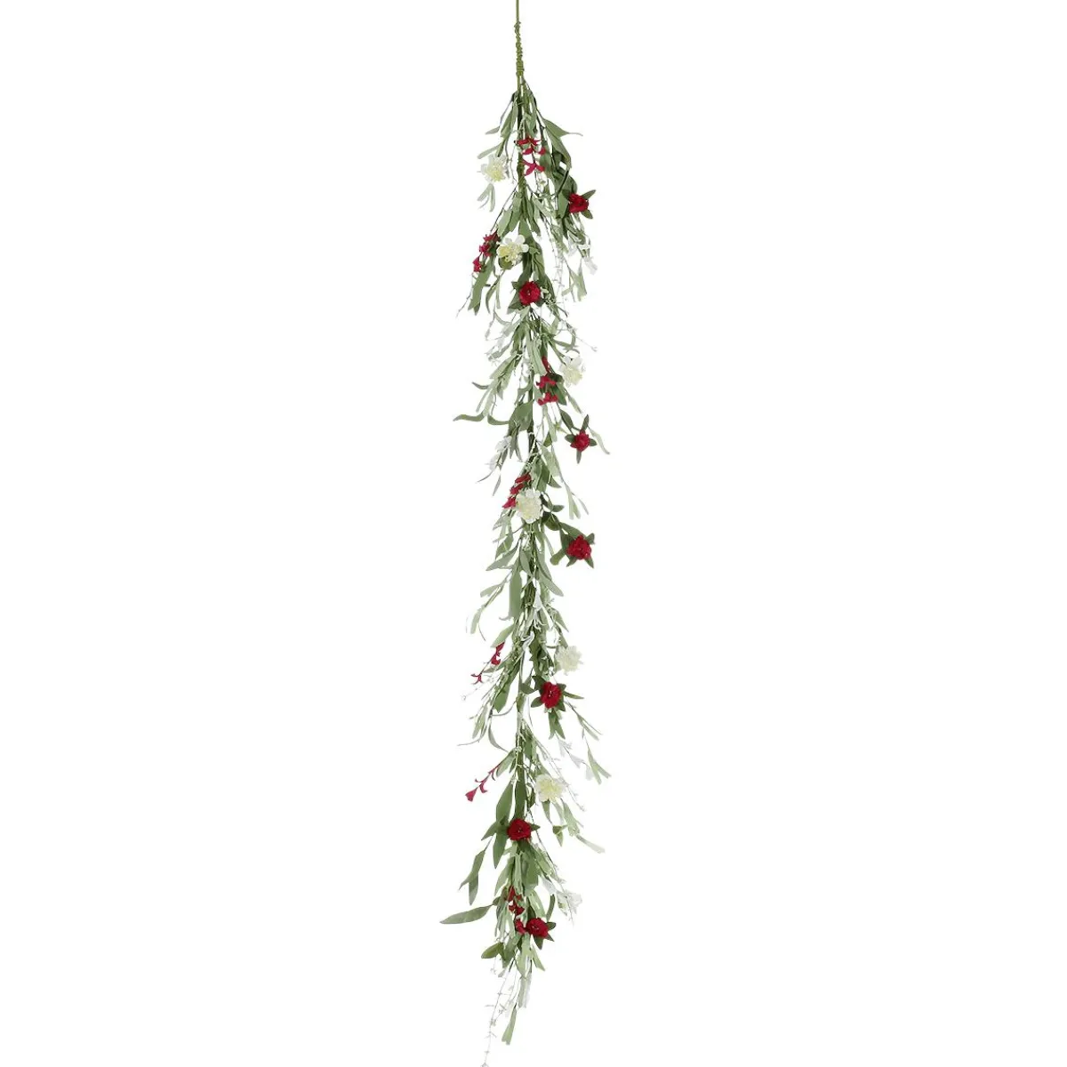 Decoración De Verano|Decoración De Primavera>DecoWoerner Guirnalda De Flores De Campo Artificiales Vid Roja Blanca 158 Cm rosa