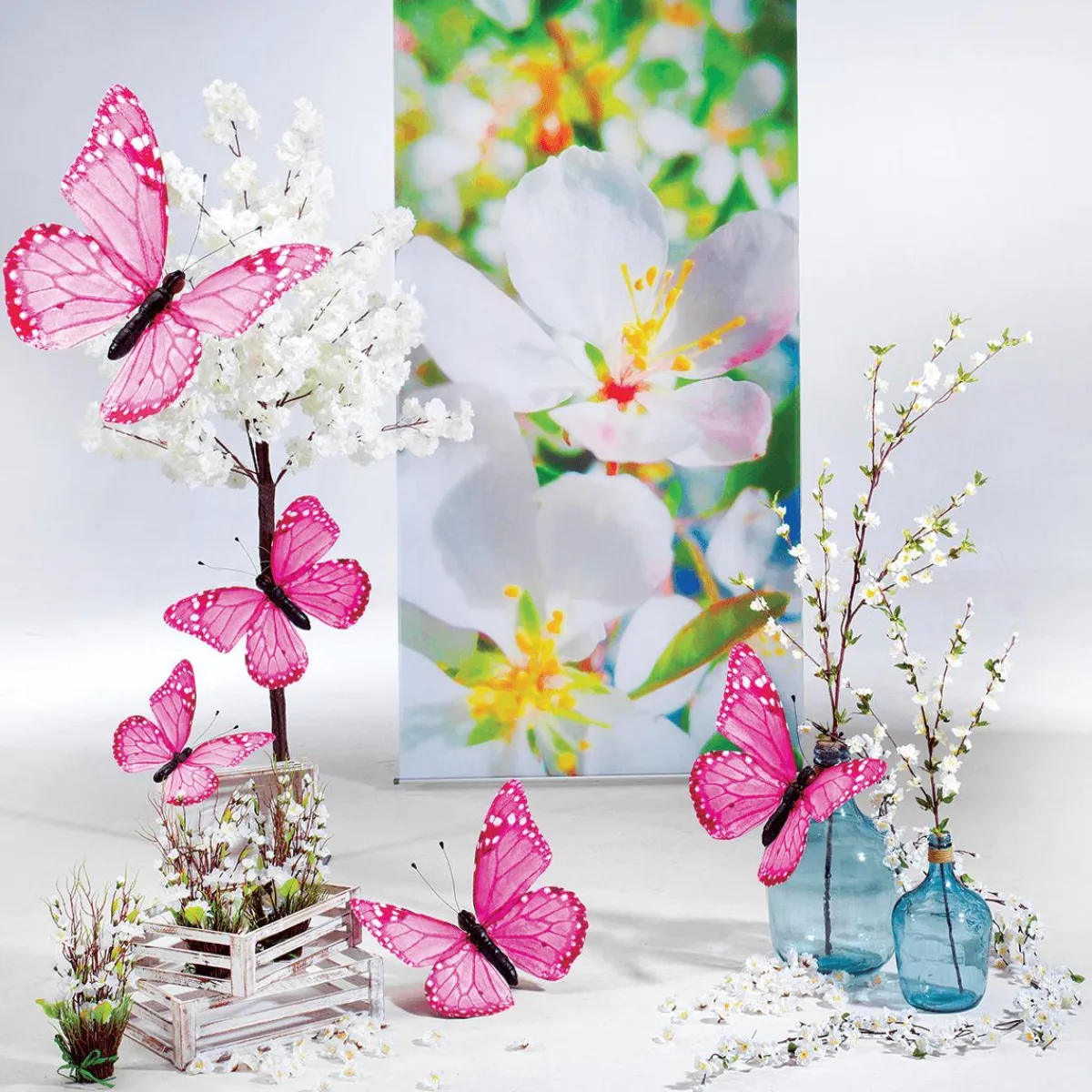Decoración De Primavera|Guirnaldas Y Vides>DecoWoerner Guirnalda De Flores De Manzano Decorativa, Color blanco