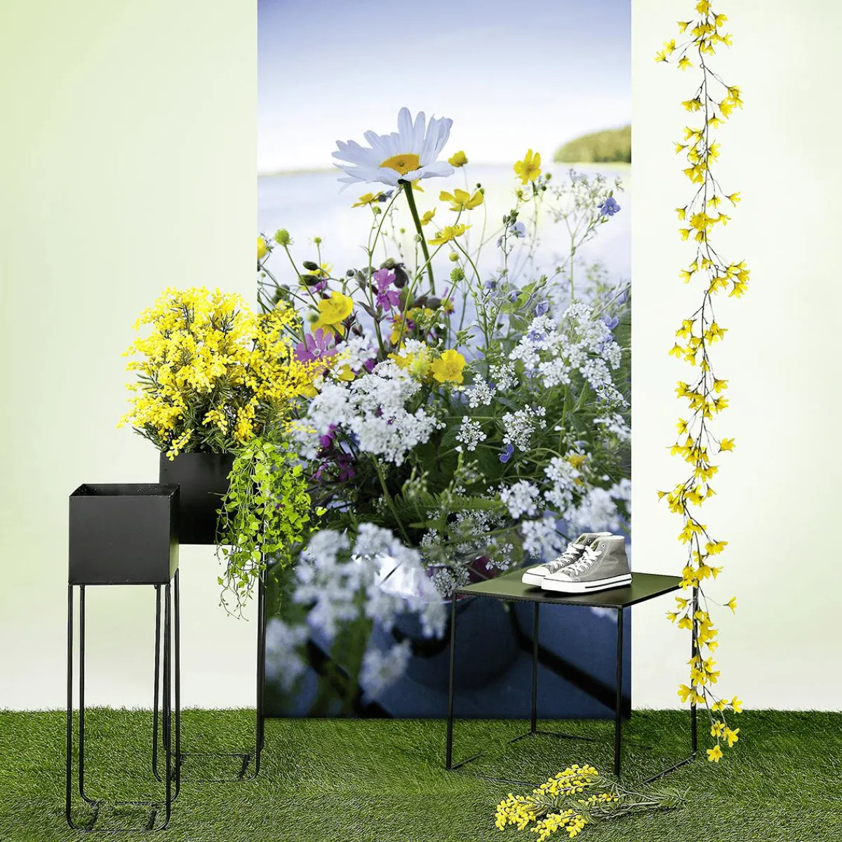 Guirnaldas Y Vides>DecoWoerner Guirnalda De Forsitias Artificiales Amarilla 180 Cm amarillo
