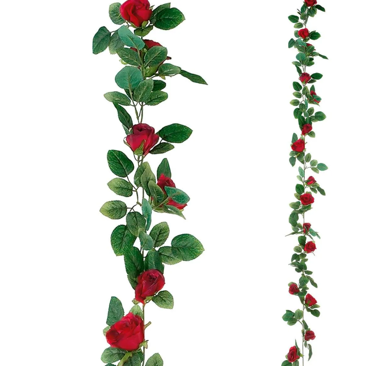 Decoración Temática|Guirnaldas Y Vides>DecoWoerner Guirnalda De Rosas Artificial 180 Cm, Color rojo