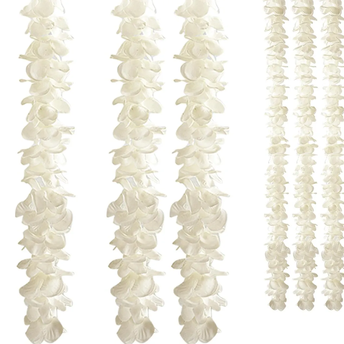 Guirnaldas Y Vides>DecoWoerner Guirnaldas Decorativas Crema, Longitud 260 Cm, 3 Piezas blanco