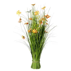 Decoración De Primavera|Hierba Decorativa>DecoWoerner Haz De Gras Artificial Con Flores s De 67 Cm naranja