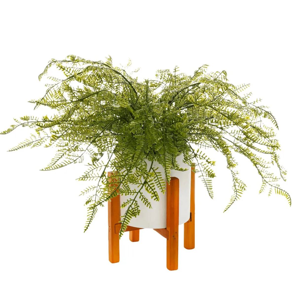 Plantas Verdes|Plantas De Interior>DecoWoerner Helecho Artificial En Maceta 40 Cm verde
