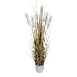 Decoración De Verano|Hierba Decorativa>DecoWoerner Hierba De Caña Artificial En La Maceta 110 Cm Beige