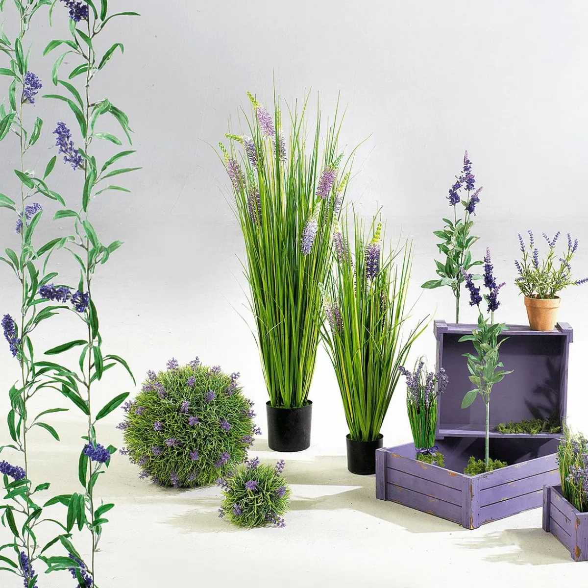 Decoración De Primavera|Hierba Decorativa>DecoWoerner Hierba Decorativa Con Lavanda, Altura 100 Cm verde