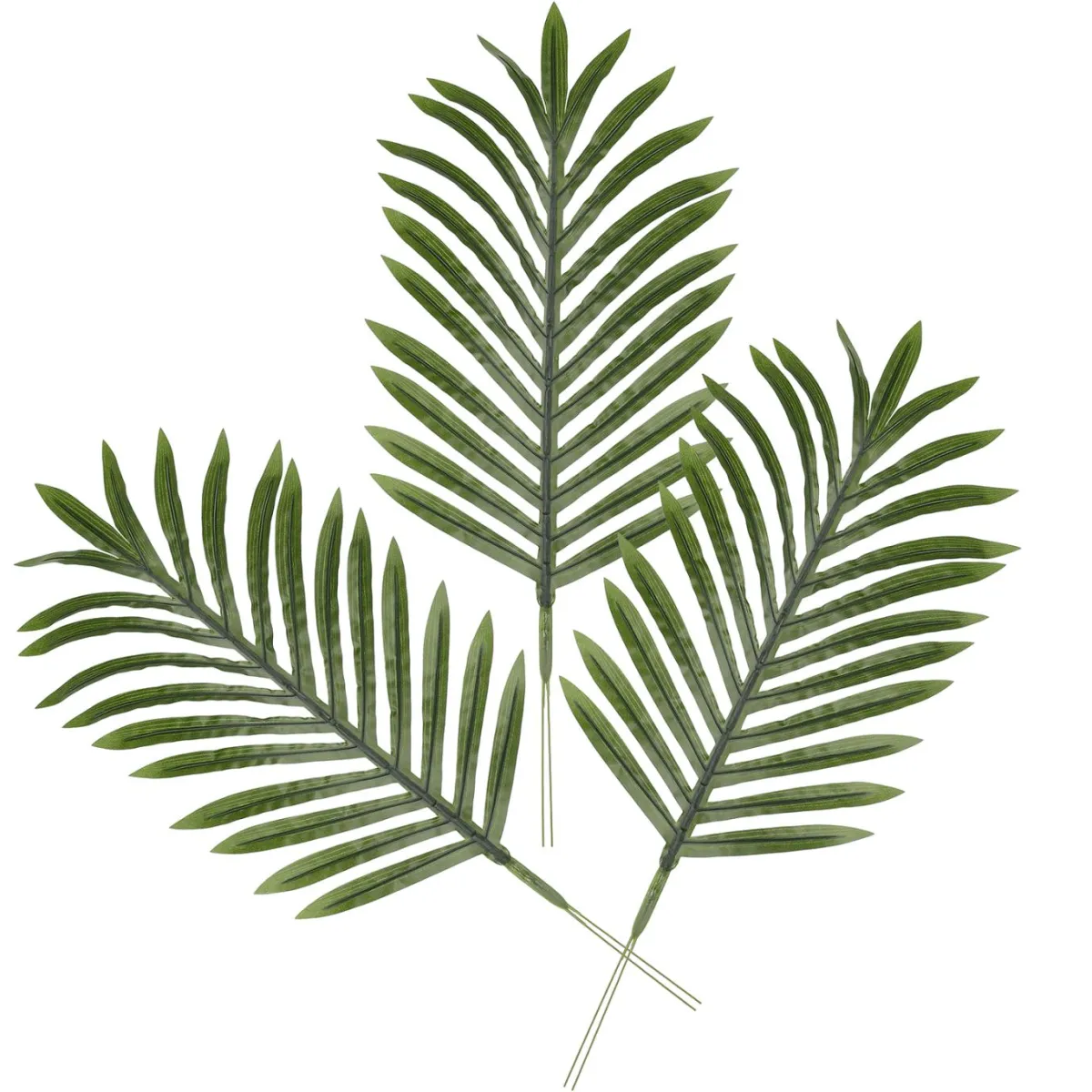 Decoración De Verano|Árboles Artificiales>DecoWoerner Hoja De Palma Areca Decorativa, Longitud 58 Cm, 3 Piezas verde