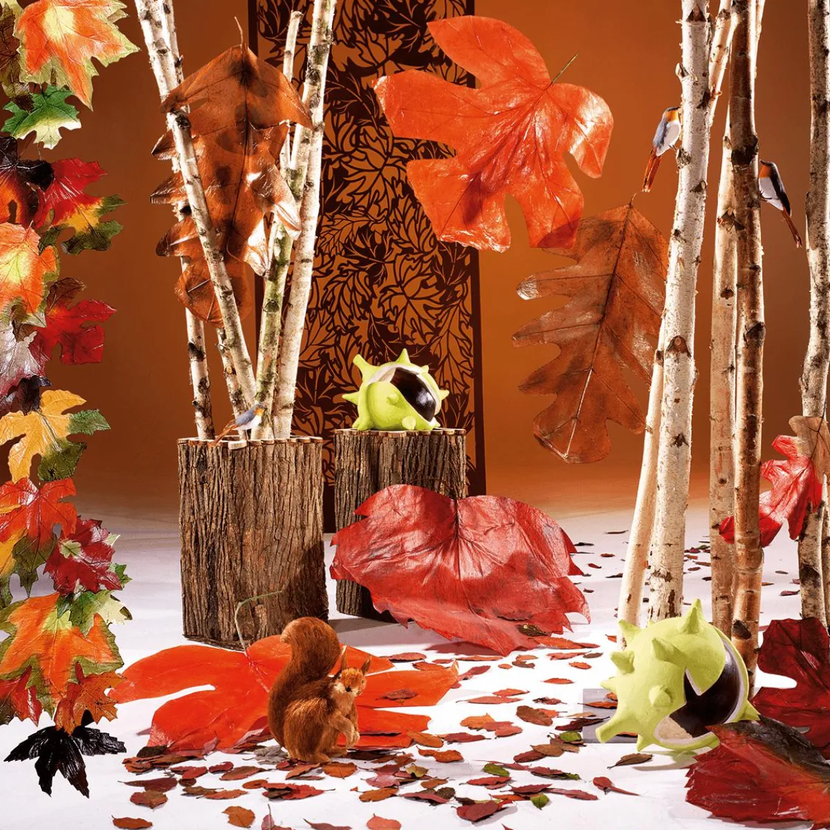Decoración De Otoño|Hojas>DecoWoerner Hojas De Otoño Decorativas 80 Cm, 3 Pz. naranja