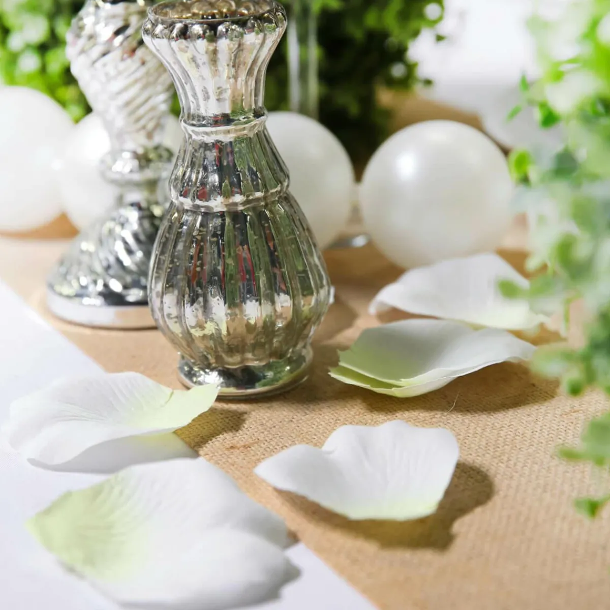 Decoración Dispersa|Decoración De Primavera>DecoWoerner Hojas De Rosas Blancas, 100 Piezas blanco
