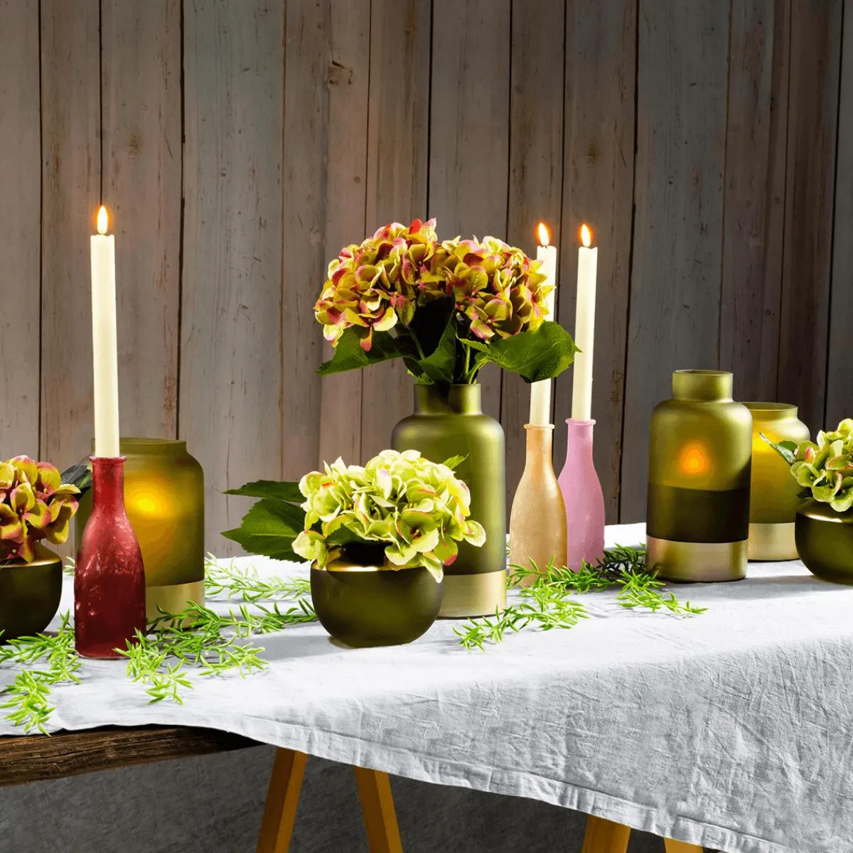 Decoración De Primavera|Flores Artificiales>DecoWoerner Hortensia Artificial , 52 Cm verde