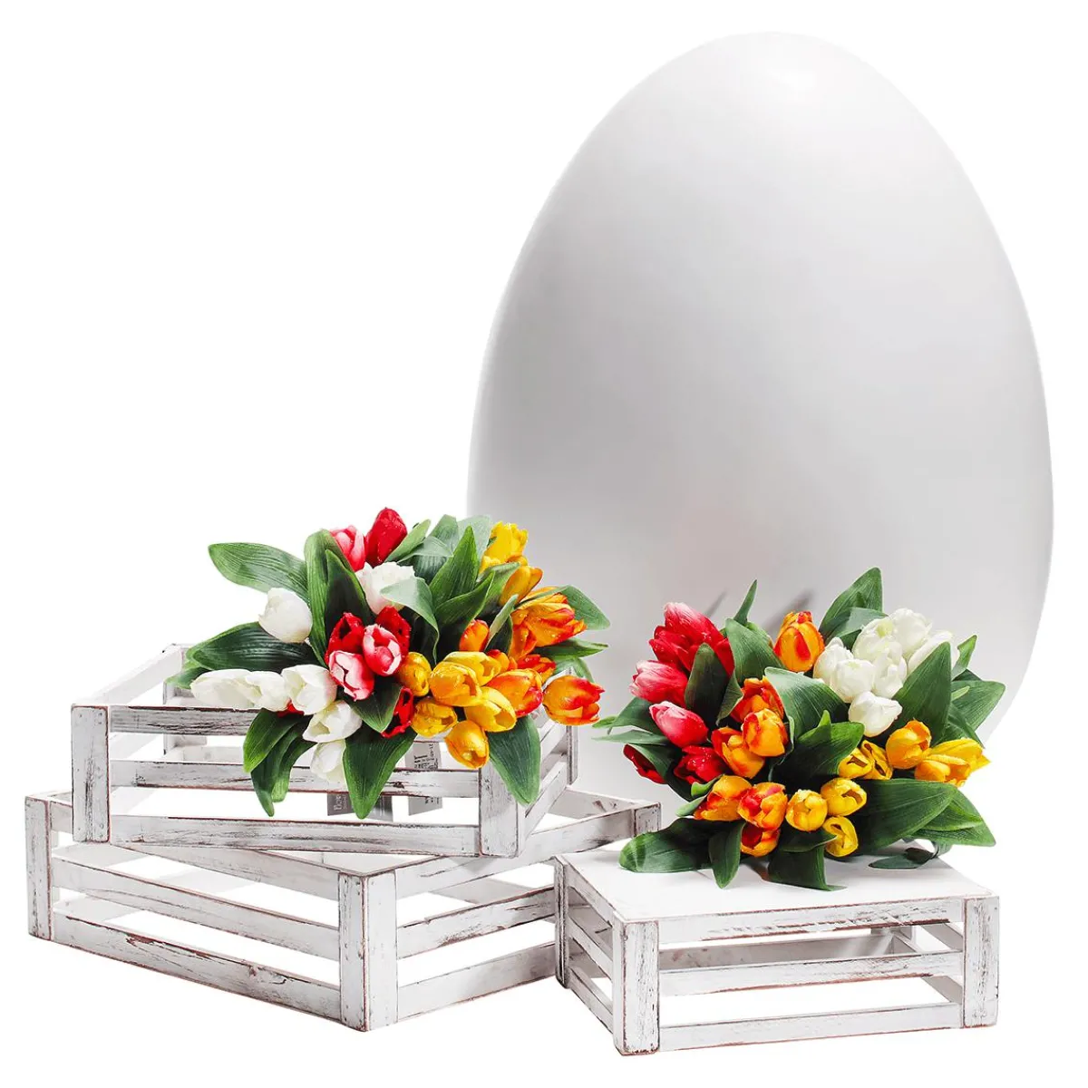 Decoración De Pascua>DecoWoerner Huevo De Pascua Decorativo , Longitud 75 Cm blanco
