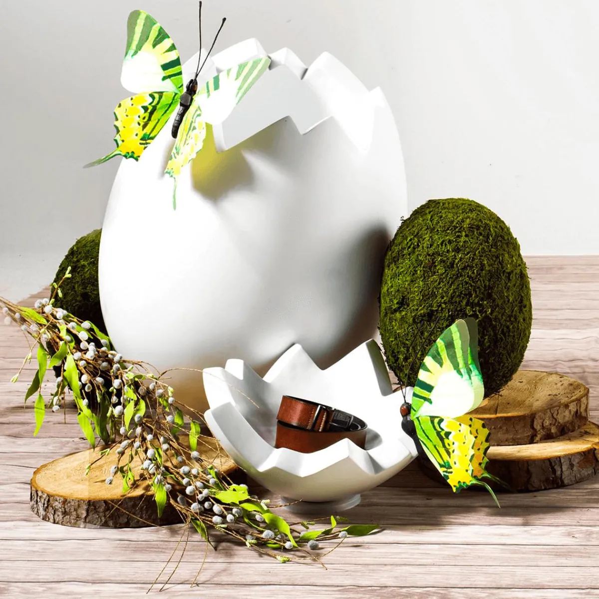 Decoración De Pascua>DecoWoerner Huevo De Pascua Decorativo, Longitud 70 Cm blanco