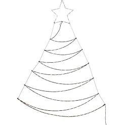 Luz Decorativa|Luces De Navidad>DecoWoerner Iluminación De Marco LED Abeto Metálico 200 X 117 X 150 Cm negro