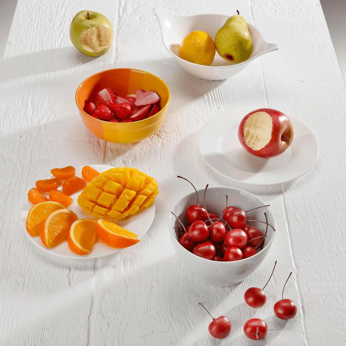 Frutas>DecoWoerner Imitación De Cuarta Parte De , 4 Piezas naranja