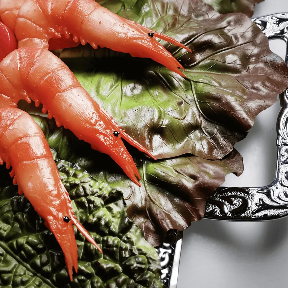 Verduras Y Hierbas>DecoWoerner Imitación De Hojas De Ensalada Comida, 5 Piezas marrón