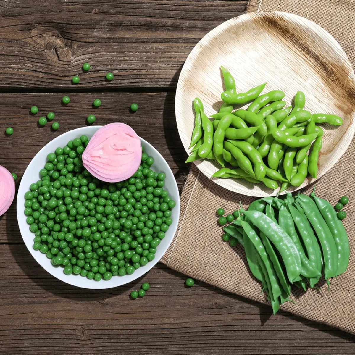 Verduras Y Hierbas>DecoWoerner Imitación De Judías s, 10 Piezas verde