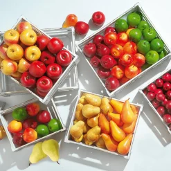 Decoración De Otoño|Frutas>DecoWoerner Imitación De Manzanas Amarillas, 3 Piezas amarillo