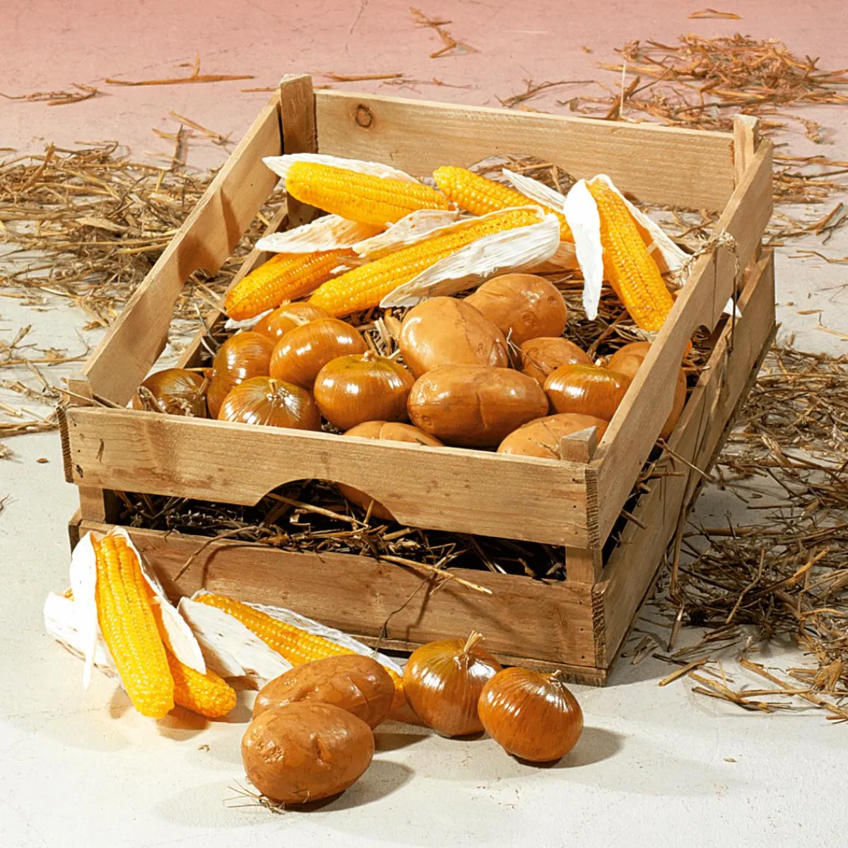 Verduras Y Hierbas>DecoWoerner Imitación De Mazorca De Maíz, 3 Piezas amarillo