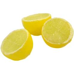 Decoración Temática|Frutas>DecoWoerner Imitación De Mitades De Limones, 3 Piezas amarillo
