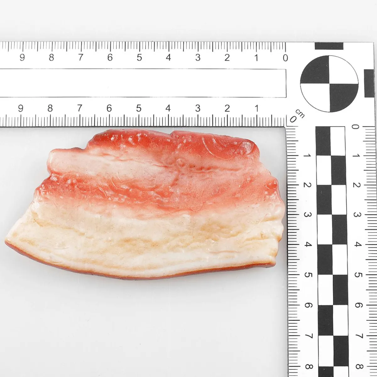 Platos Y Comida Rápida|Carnes Y Embutidos>DecoWoerner Imitación De Rebanadas De Tocino, 8 Cm, 3 Piezas rojo