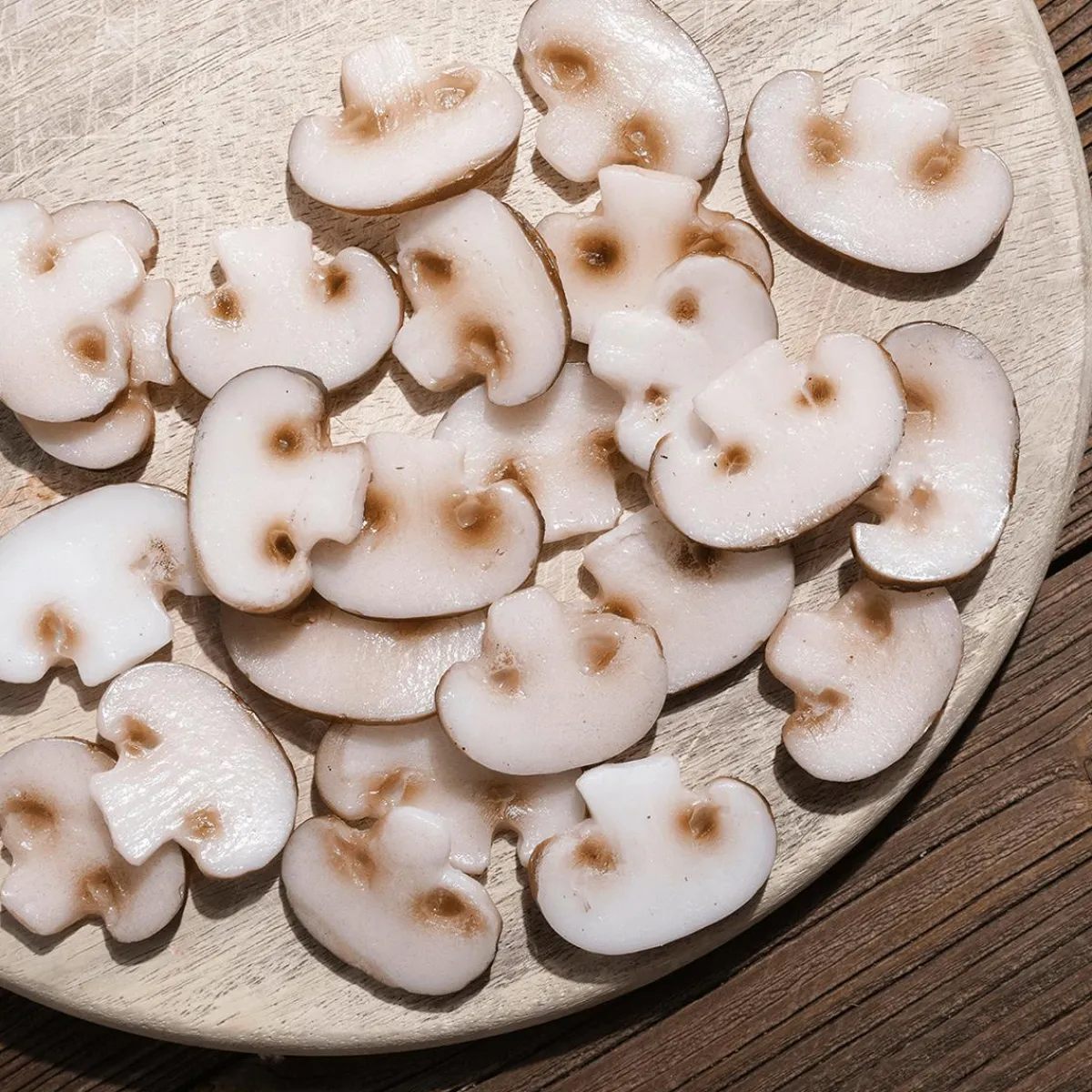 Verduras Y Hierbas>DecoWoerner Imitación De Rebanadas De Setas, 12 Piezas marrón