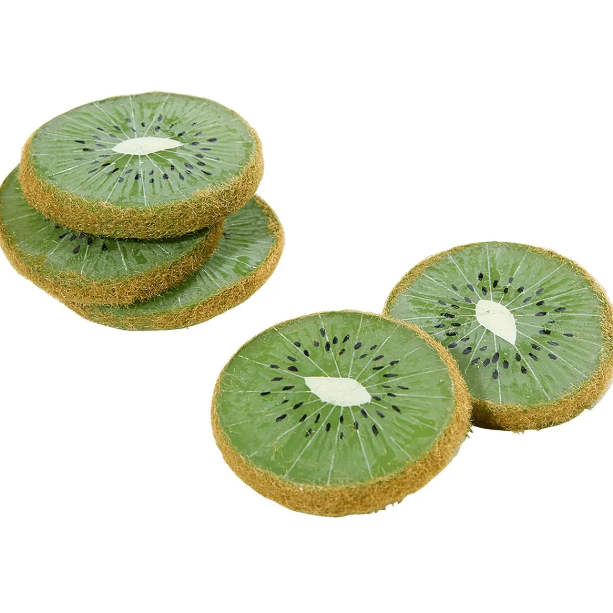 Frutas>DecoWoerner Imitación De Rodajas De Kiwi, 5 Piezas verde
