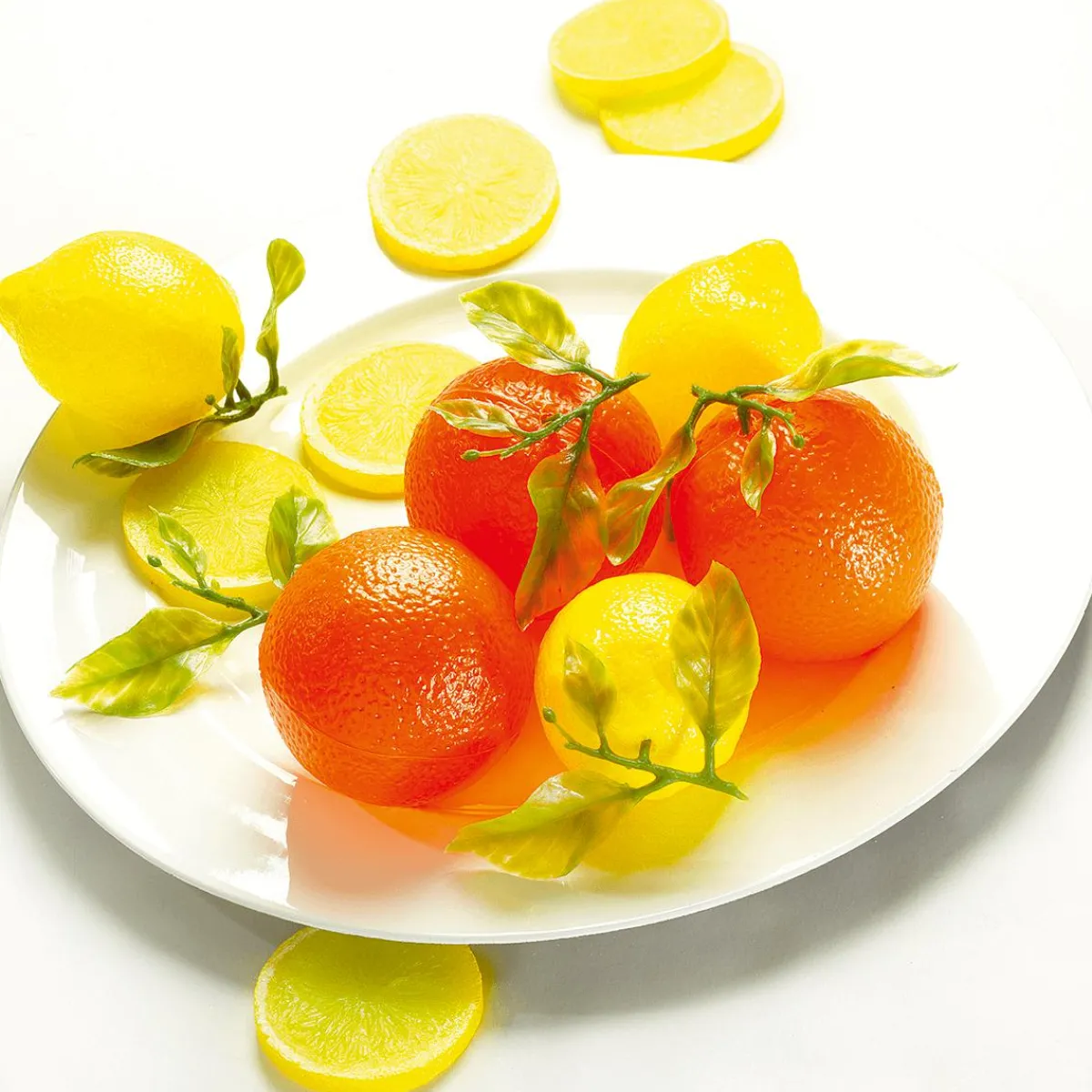 Frutas>DecoWoerner Imitación De Rodajas De Limón, 6 Piezas amarillo