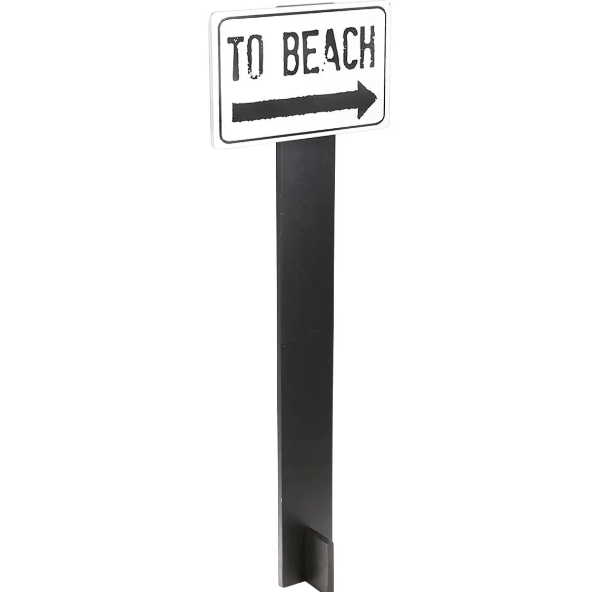 Decoración Natural|Decoración De Verano>DecoWoerner Indicador De Caminos Beach (playa) Blanco Y Altura 120 Cm negro