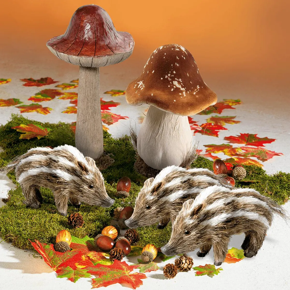 Decoración De Animales|Decoración De Otoño>DecoWoerner Jabato Decorativo Longitud 25 Cm marrón