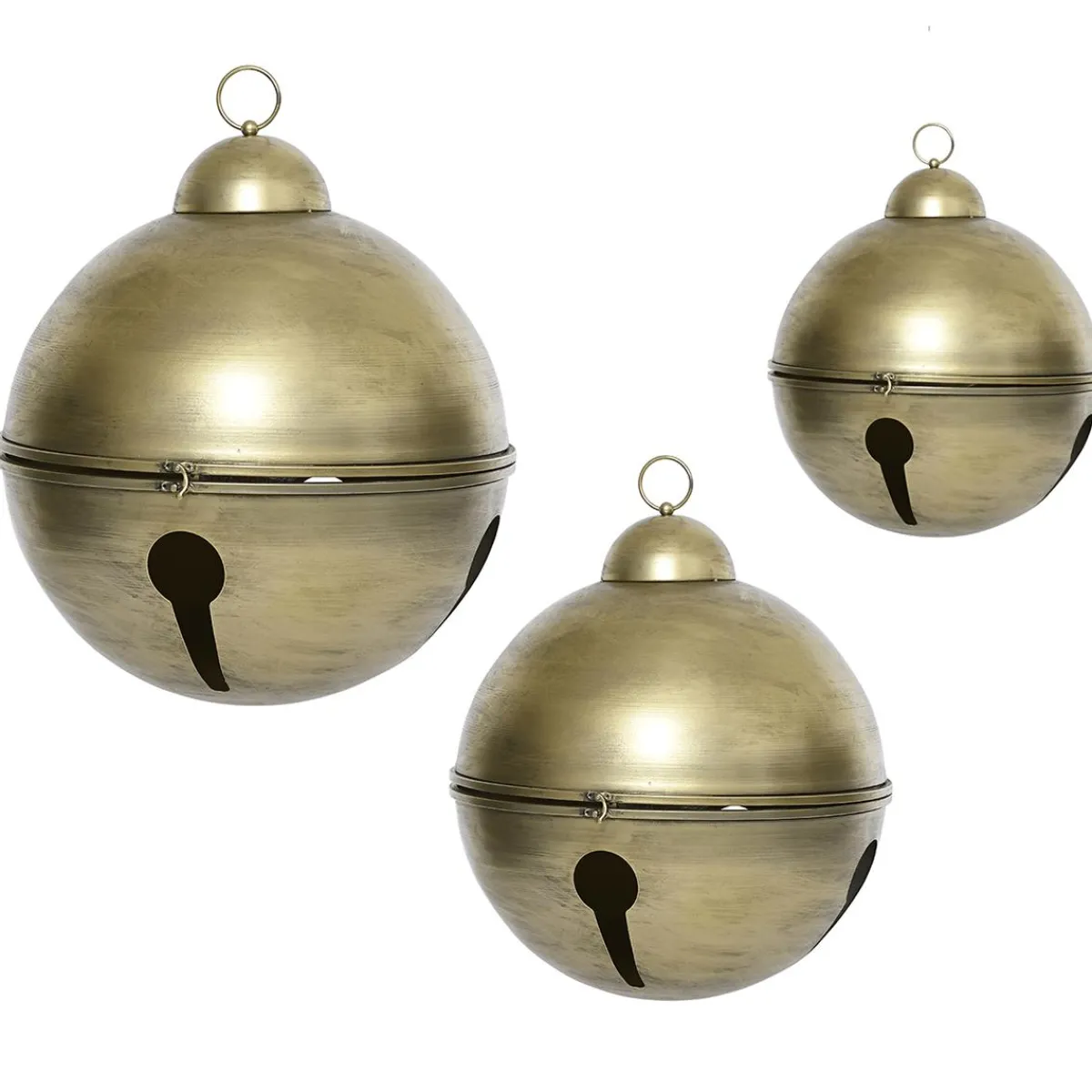 Decoración Temática|Decoración Navideña Xxl>DecoWoerner Juego De Campanas De Hierro XXL, 3 Piezas oro