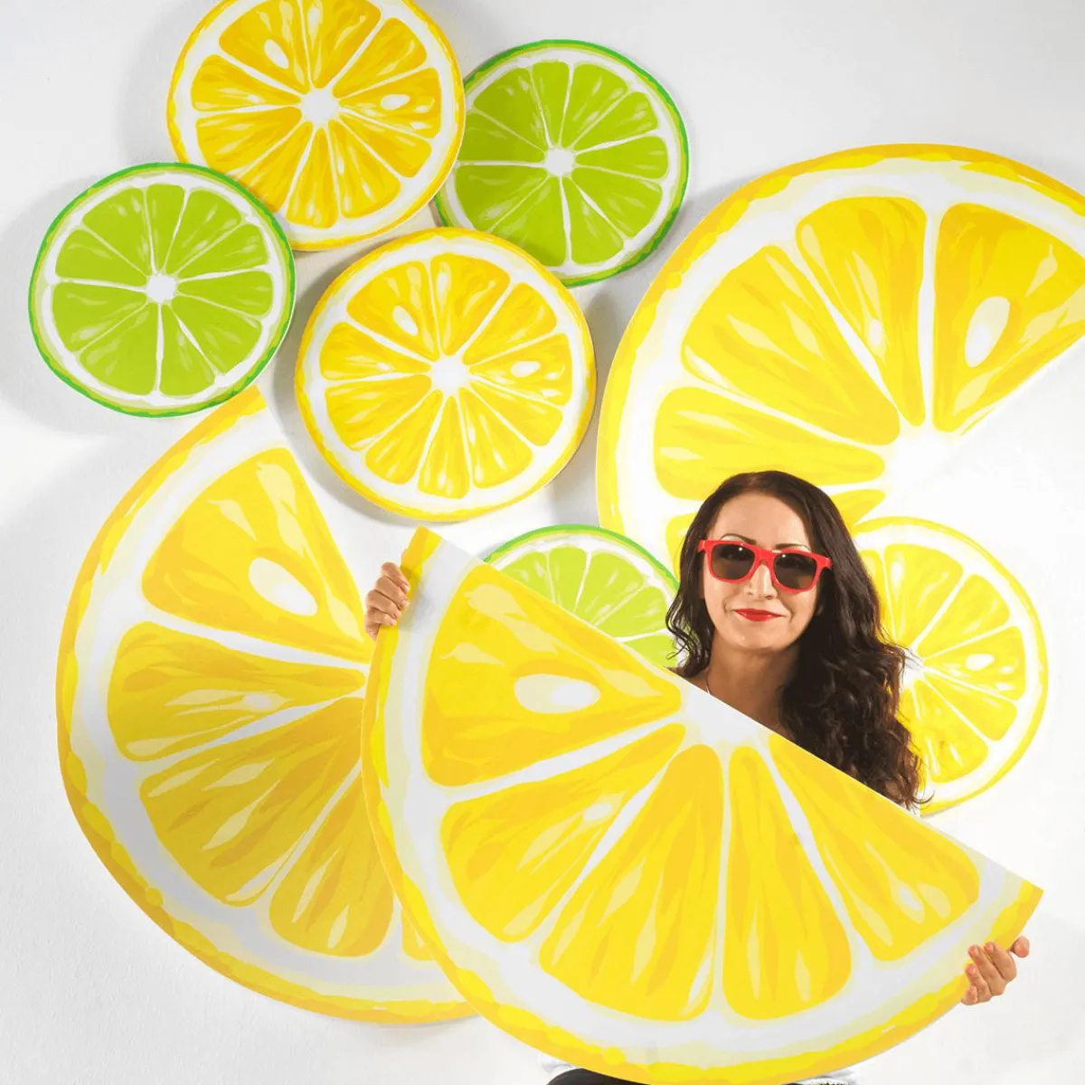 Decoración De Verano>DecoWoerner Juego De Exhibición Limette & Zitrone 35/40 Cm amarillo