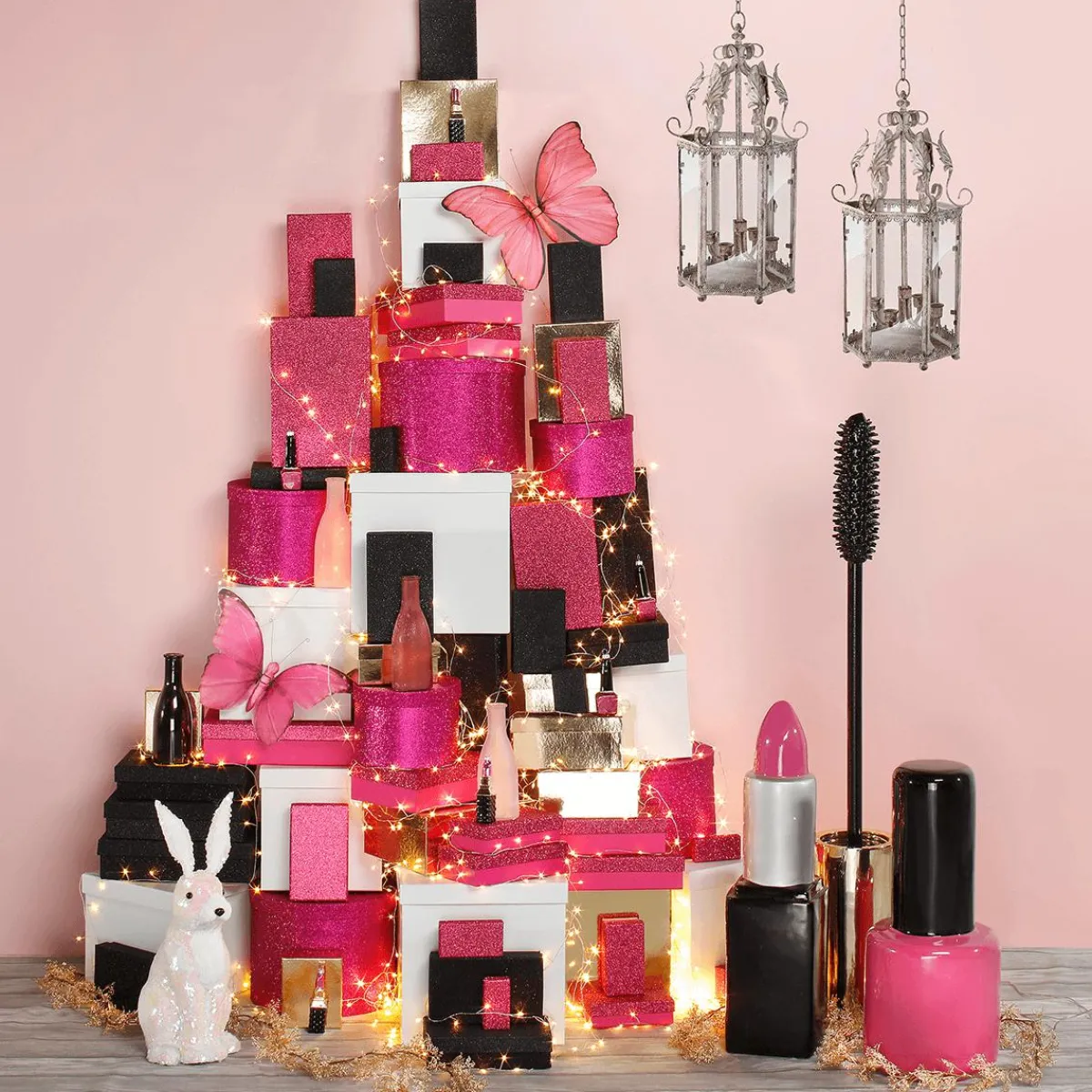 Decoración De Verano|Macetas Y Artículos De Decoración>DecoWoerner Juego De Jarrones De Vidrio De 18 Cm De Alto, 4 Piezas, rosa