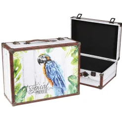 Decoración Temática|Decoración De Verano>DecoWoerner Juego De Maletas Decorativo Paraíso 2 Piezas multicolor
