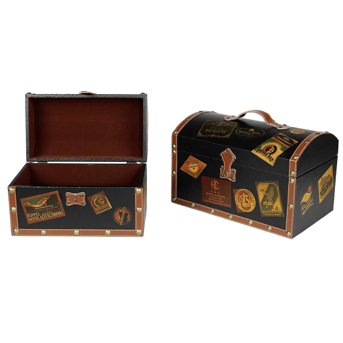 Decoración Temática>DecoWoerner Juego De Maletín, 2 Piezas negro