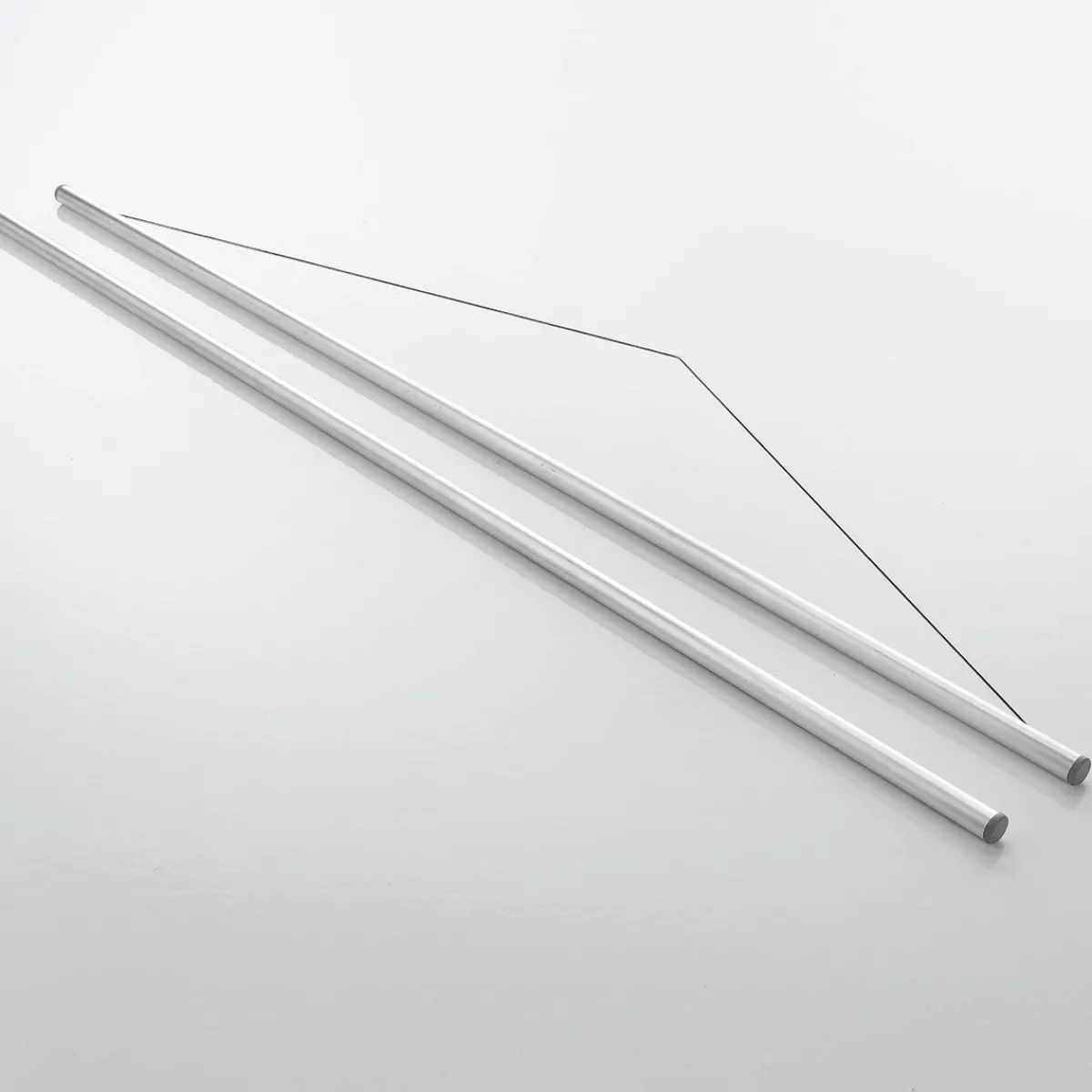 Accesorios>DecoWoerner Juego De Varillas De Suspensión Para Banderolas De Tela De Aluminio, 75 Cm 2 Piezas. plata