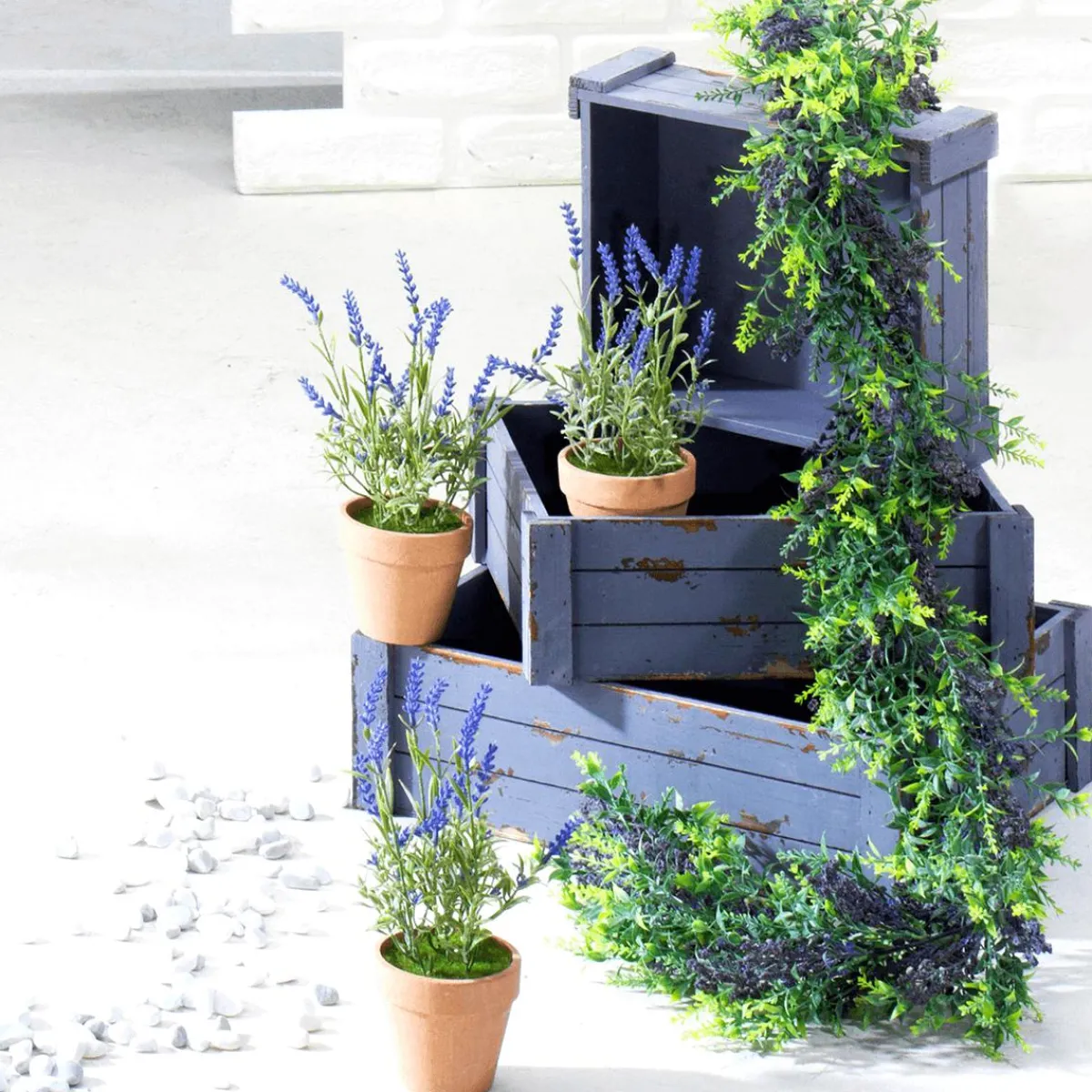 Decoración De Primavera|Plantas De Interior>DecoWoerner Lavanda Decorativa Con Maceta, 23 Cm violeta