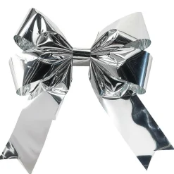 Decoración Navideña Xxl>DecoWoerner Lazo Decorativo 80 Cm, 5 Piezas plata