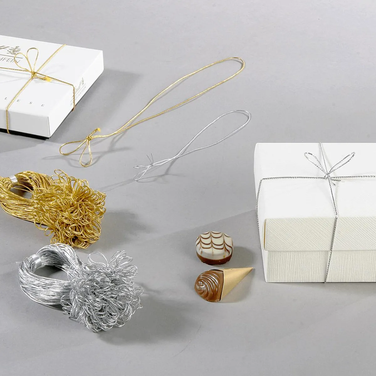 Lazos De Regalo>DecoWoerner Lazo Decorativo Plateado Longitud 40 Cm, 100 Piezas plata
