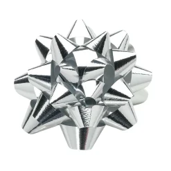 Lazos De Regalo>DecoWoerner Lazos Decorativos Plateados Para Pegar Ø 6 Cm , 25 Piezas plata