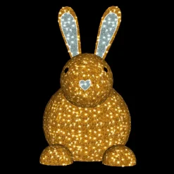 Luz Decorativa|Decoración De Pascua>DecoWoerner LED Conejito Sentado Para Exterior 180x130 Cm oro