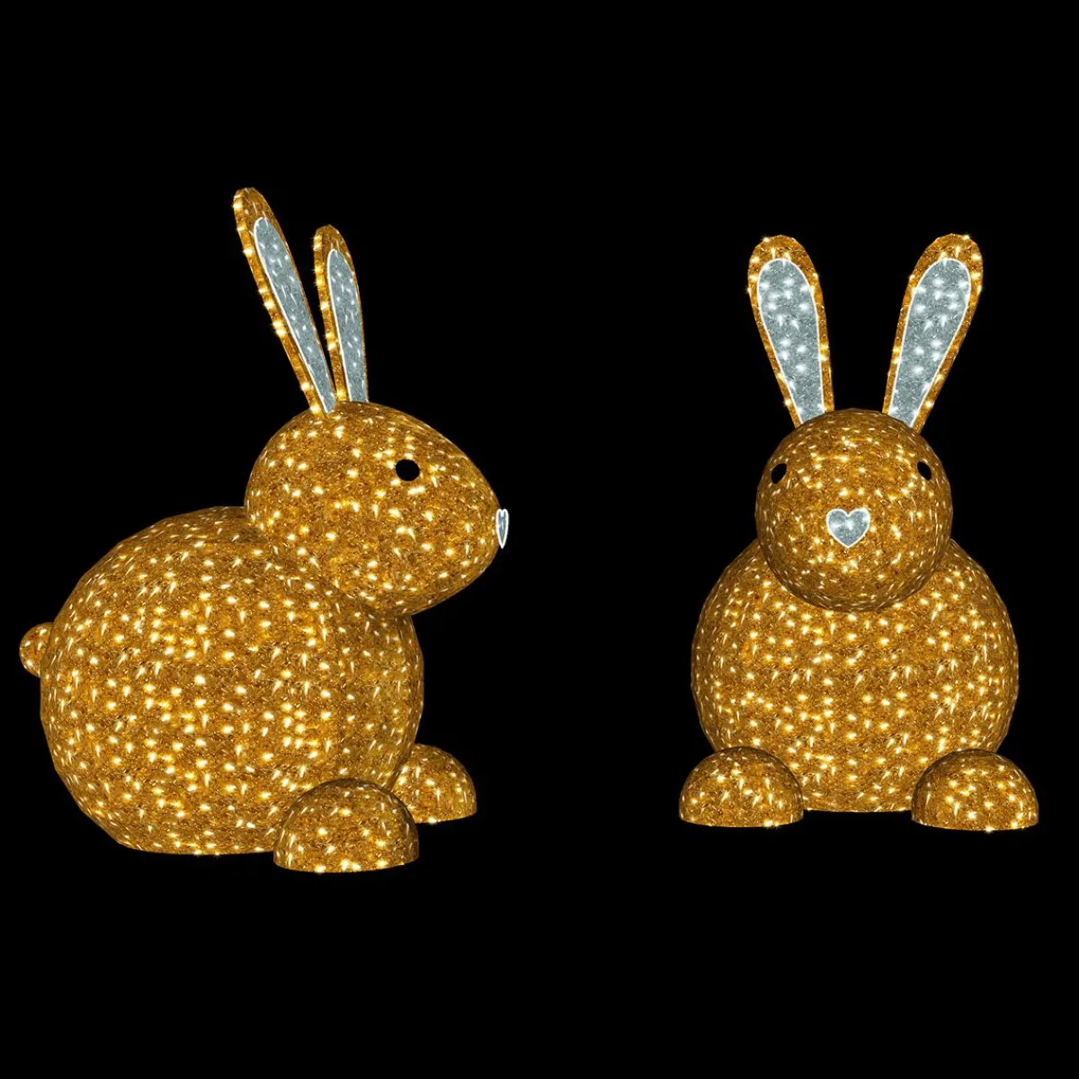 Luz Decorativa|Decoración De Pascua>DecoWoerner LED Conejito Sentado Para Exterior 180x130 Cm oro