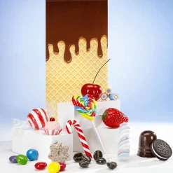 Chupetes Xxl>DecoWoerner Lentejas De Chocolate XXL Alimento De Imitación Ø 15 Cm Rojo/fucsia/amarillo multicolor
