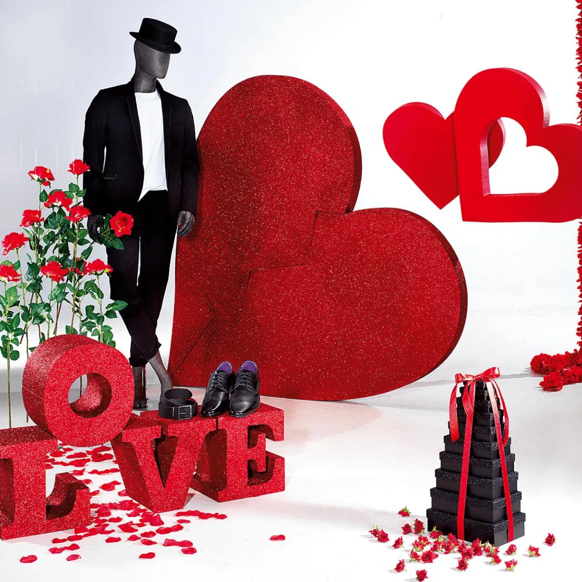 Decoración Temática>DecoWoerner Letras Decorativa LOVE, Rojas rojo