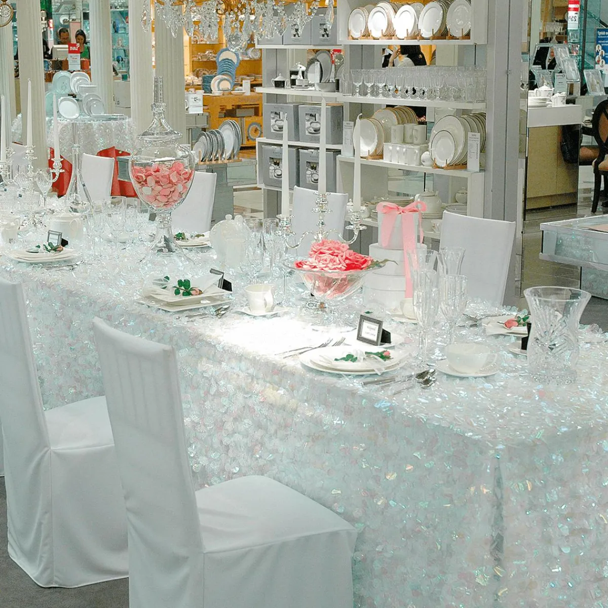 Láminas Y Películas Decorativas|Decoración De Invierno>DecoWoerner Lámina De Plástico Con Efecto Troquelado Irisado Anchura: 90 Cm blanco