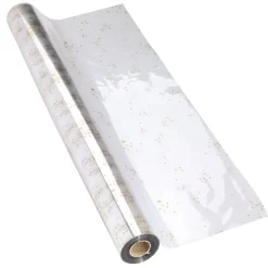Film Polipropileno>DecoWoerner Lámina De Plástico Para Regalo Con Adornos Navideños 70 Cm, 100 M transparente