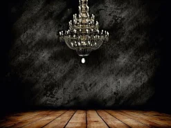 Bandera Xxl>DecoWoerner Lona XXL "Chandelier" De Lona De Camión Ignífuga 300 X 400 Cm negro