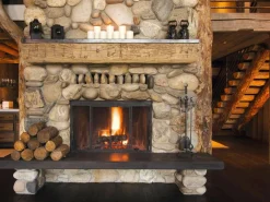 Pancartas Temáticas|Pancartas De Navidad E Invierno>DecoWoerner Lona XXL "Chimenea Abierta" De Lona De Camión Ignífuga 250 X 330 Cm marrón
