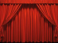 Bandera Xxl|Decoración Temática>DecoWoerner Lona XXL "Cortina De Escenario Roja" De Lona De Camión Ignífuga 250 X 330 Cm rojo
