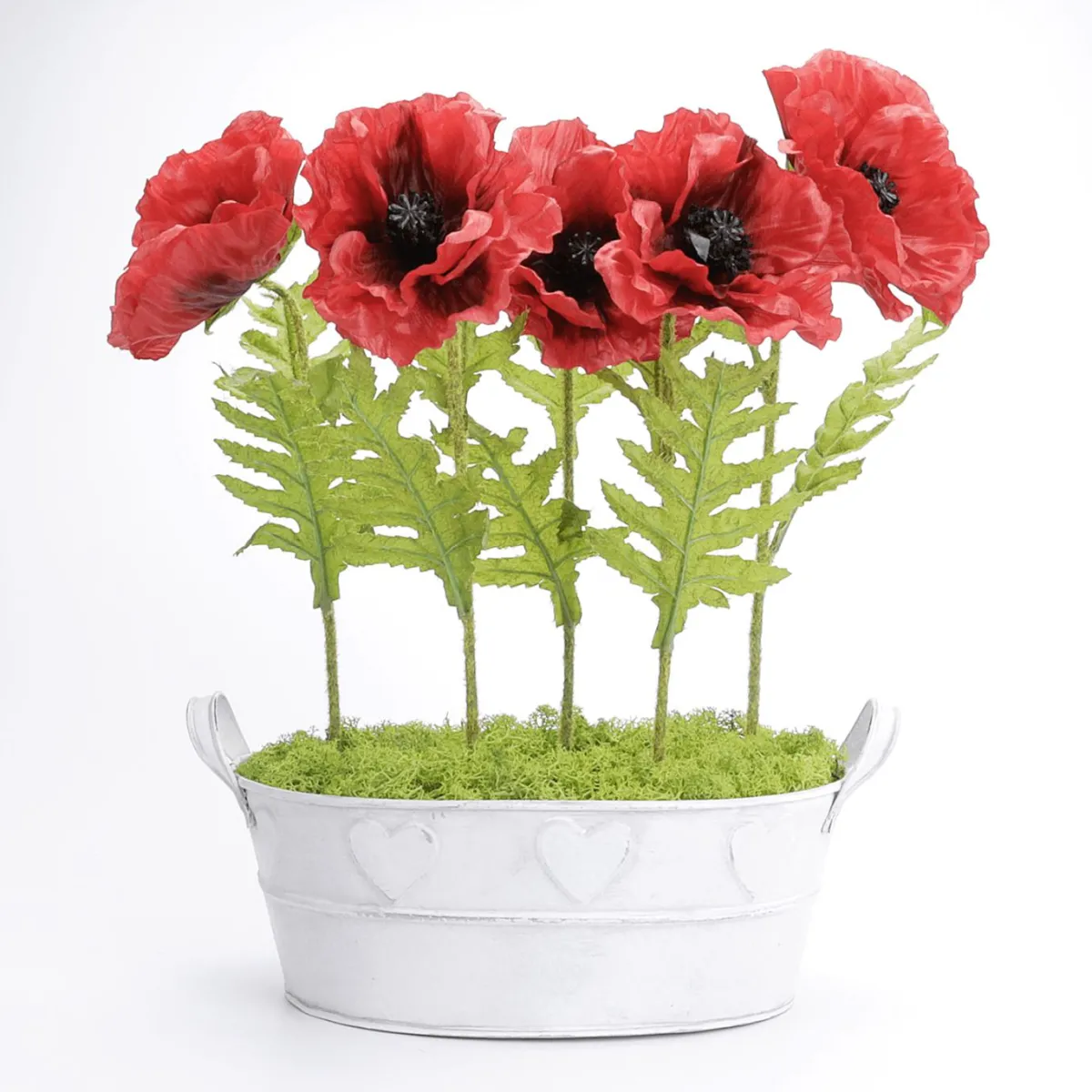 Decoración De Otoño|Flores Artificiales>DecoWoerner Lote De 3 Flores Artificiales De Amapola En rojo