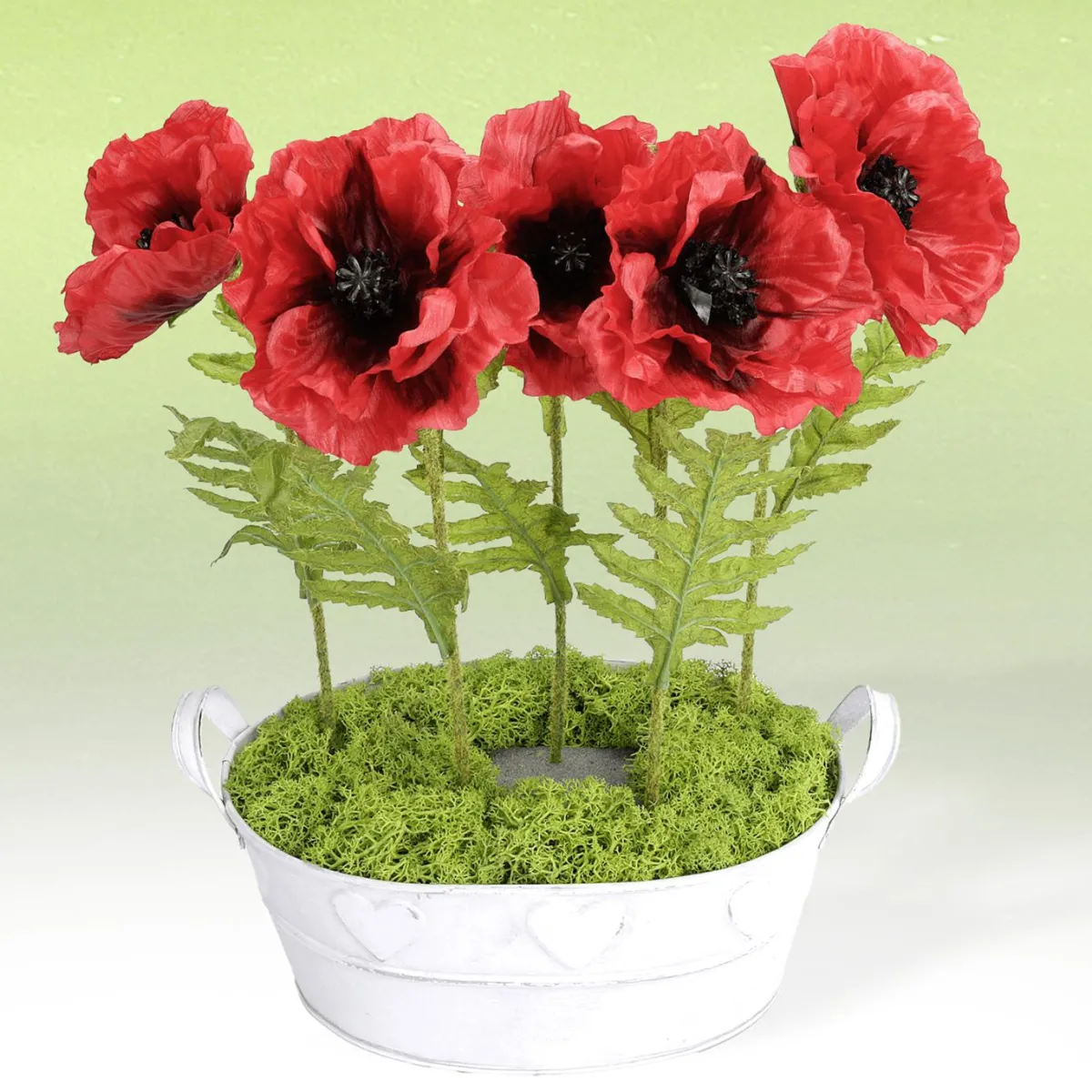 Decoración De Otoño|Flores Artificiales>DecoWoerner Lote De 3 Flores Artificiales De Amapola En rojo
